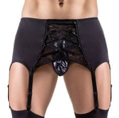 Svenjoyment Suspender Belt (Black), pánsky fetish podväzkový pás M