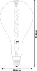 Avide LED žiarovka (9570250) RIALTO jumbo filament 8W 2400K E27