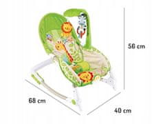 EcoToys Detské vibračné ležadlo Eco Toys s hudbou