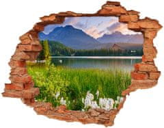 Wallmuralia.sk 16D diera na stenu Jazero v horách 120x93 cm