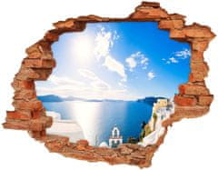 Wallmuralia.sk 16D diera nálepka Santorini, grécko 148x115 cm