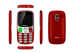 Mobiola MB800 Senior, jednoduchý mobilný telefón pre seniorov, SOS tlačidlo, nabíjací stojan, 2 SIM, výkonná batéria, červený