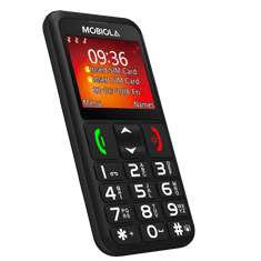 MB700 Senior, jednoduchý mobilný telefón pre seniorov, SOS tlačidlo, nabíjací stojan, 2 SIM, čierny