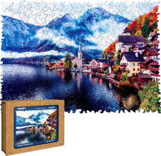 Puzzler Magic Wood Drevené puzzle Halštatské jazero, Rakúsko 250 dielikov