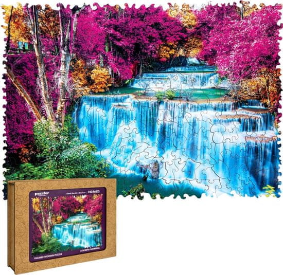 Puzzler Magic Wood Drevené puzzle Farebný vodopád, Thajsko 250 dielikov