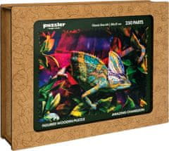Puzzler Magic Wood Drevené puzzle Úžasný chameleón 250 dielikov