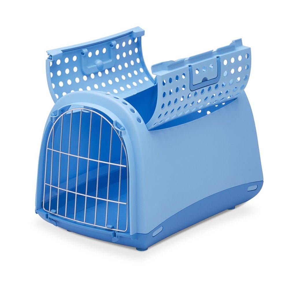 IMAC Prepravka pre mačky a psy - plastová - modrá Cabrio - D 50 x Š 32 x V 34,5 cm