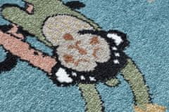 Dywany Łuszczów Detský kusový koberec Fun Route Street animals blue 80x150
