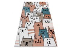 Dywany Łuszczów Detský kusový koberec Fun Gatti Cats pink 80x150