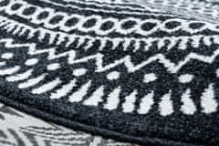 Dywany Łuszczów Kusový koberec Napkin black kruh 100x100 (priemer) kruh