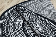 Dywany Łuszczów Kusový koberec Napkin black kruh 100x100 (priemer) kruh