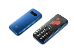 Mobiola MB3010, praktický tlačidlový mobilný telefón, 2 SIM, modrý
