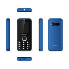 Mobiola MB3010, praktický tlačidlový mobilný telefón, 2 SIM, modrý