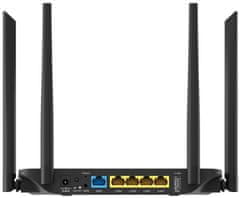 Thomson dvojpásmový router THWR 1200/ Wi-Fi 802.11a/b/g/n/ac/ 1200 Mbit/s/ 2,4GHz a 5GHz/ 4x LAN/ 1x WAN/ 1x USB/ čierny