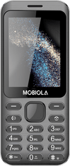 Mobiola MB3200i, kovový tlačidlový mobilný telefón, 2 SIM, MMS, 2,8" displej, šedý