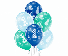 GoDan Latexové balóny 1st Birthday Boy - 6 ks