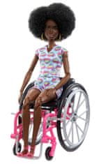 Mattel Barbie Modelka na invalidnom vozíku v overale so srdiečkami - 194 HJT14