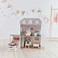 Teamson Olivia's Little World - Domček pre bábiky Dreamland Farm 12" - biely / sivý