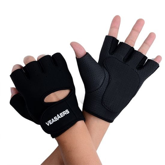 Northix Tréningové rukavice | Navrhnuté pre maximálnu cirkuláciu vzduchu - čierna