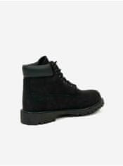 Timberland Čierne chlapčenské členkové kožené topánky Timberland 6 In Premium WP Boot 36