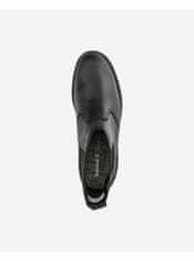 Timberland Černé pánské kotníkové kožené chelsea boty Timberland Larchmont II 45