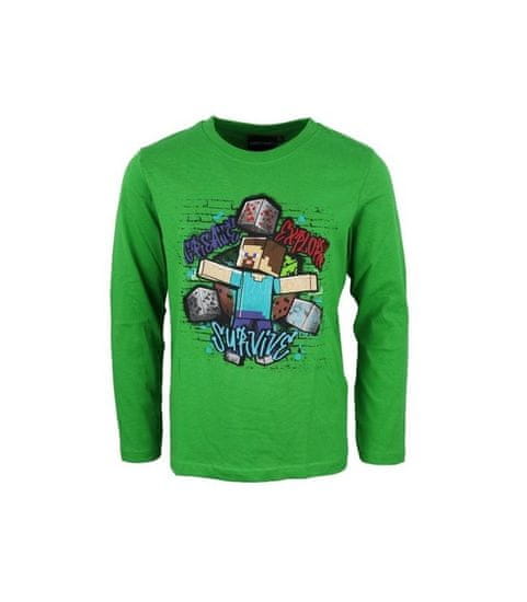 Mojang Detské bavlnené tričko Minecraft Steve Survive 116 cm