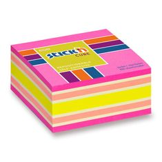HOPAX Samolepiaci bloček Stick'n Notes Neon 76 x 76 mm, 400 listov, ružový