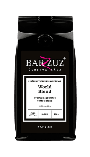BARZZUZ World blend, zrnková káva, 250 g