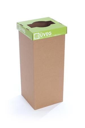RECOBIN Odpadkový kôš na triedený odpad "Office", zelená, recyklovaný, 60 l