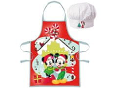 Kids Euroswan Detská zástera s čiapkou Minnie a Mickey - Vianoce