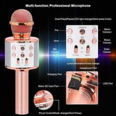 JOJOY® Bezdrôtový bluetooth karaoke mikrofon s reproduktorom VOCALIX, rose gold