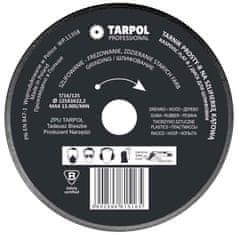 TARPOL Rašpľa do uhlovej brúsky rovná 125 x 3 x 22,2 mm nízky zub, TARPOL, T-16