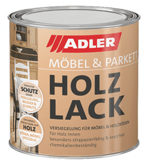 Adler Česko HOLZLACK - Univerzálny vodouriediteľný lak na nábytok a drevené parkety matný 0,375 L