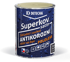 DETECHA Superkov satin - vysokoodolný antikorózny syntetický náter 2,5 kg ral 7016 - antracitovo šedá
