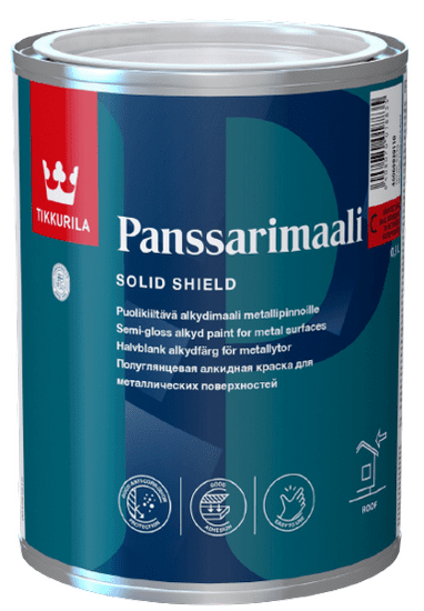 Tikkurila Panssarimaali - antikorózna farba na plechové strechy 2,7 l tvt 0202 - black
