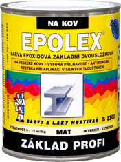 Barvy laky Hostivař S 2300 EPOLEX PROFI - základná dvojzložková epoxidová farba šedý 1,18 kg