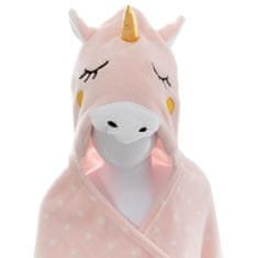 Dekorstyle Deka s kapucňou Unicorn 100x140 cm ružová