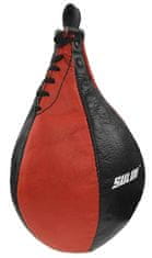 Sulov Boxovacia hruška SPLIT , štiepaná koža čierno-červená