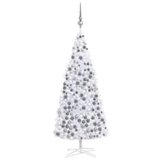 Vidaxl Umelý vianočný stromček s LED a súpravou gulí 400 cm biely