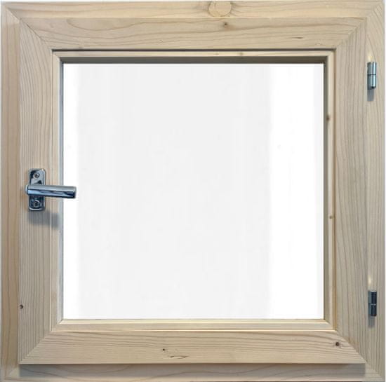 Hdveře Drevené okno 60/60 s odkvapničkou, obyčajné sklo