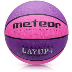 Meteor Basketbalová lopta LAYUP veľ.4 ružovo-fialová D-380