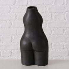 Boltze Keramická dekoratívna váza čierna 22 cm Auris