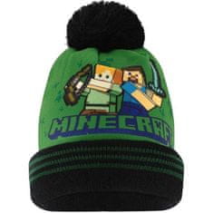 Fashion UK Zimná čiapka s brmbolcom Minecraft - Alex a Steve