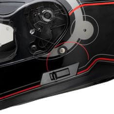 W-TEC Moto prilba Yorkroad Fusion Farba Black Grey Red Glossy, Veľkosť L (59-60)