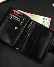 RONALDO Pánska kožená peňaženka so zabezpečením RFID Salo čierna univerzálny