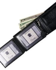 RONALDO Pánska kožená peňaženka Batas čierna univerzálna