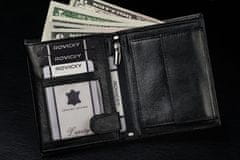 RONALDO Pánska veľká kožená peňaženka, vertikálna, bez zapínania