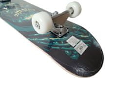 ACRAsport Závodný skateboard s protišmykovou úpravou zelený 78 x 20 cm