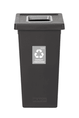 Plafor Odpadkový kôš na triedený odpad Fit Bin black 75 l, šedý - zmiešaný odpad