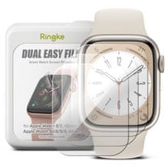 RINGKE Ochranná Fólia Dual Easy 3-Pack Apple Watch 4 / 5 / 6 / 7 / 8 / 9 / Se (44 / 45 Mm) Clear